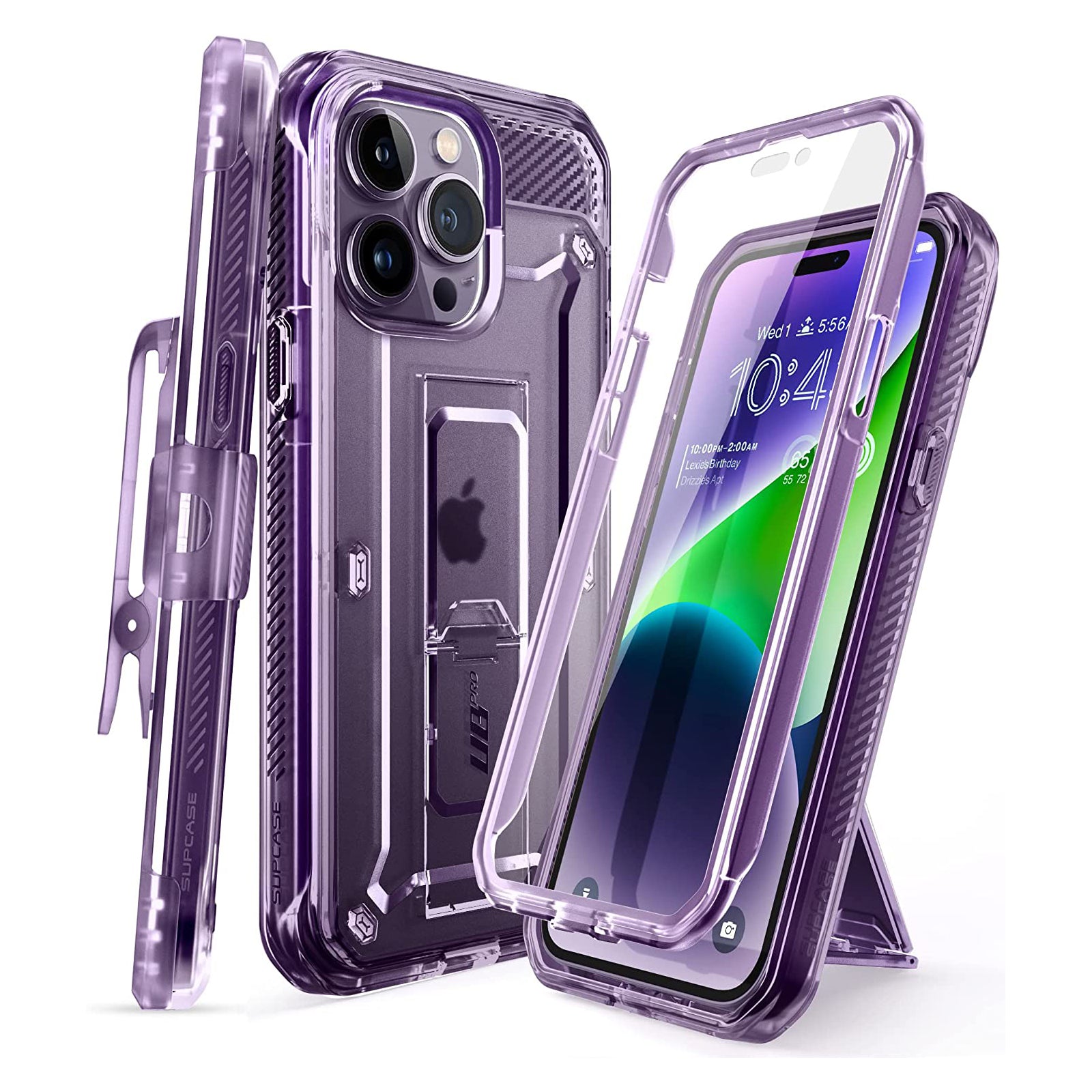 MAISON TAKUYA パープル iPhone14プロケース EvoMax - Apple iPhone 14 Pro Case MagSafe Compatible - Frosted