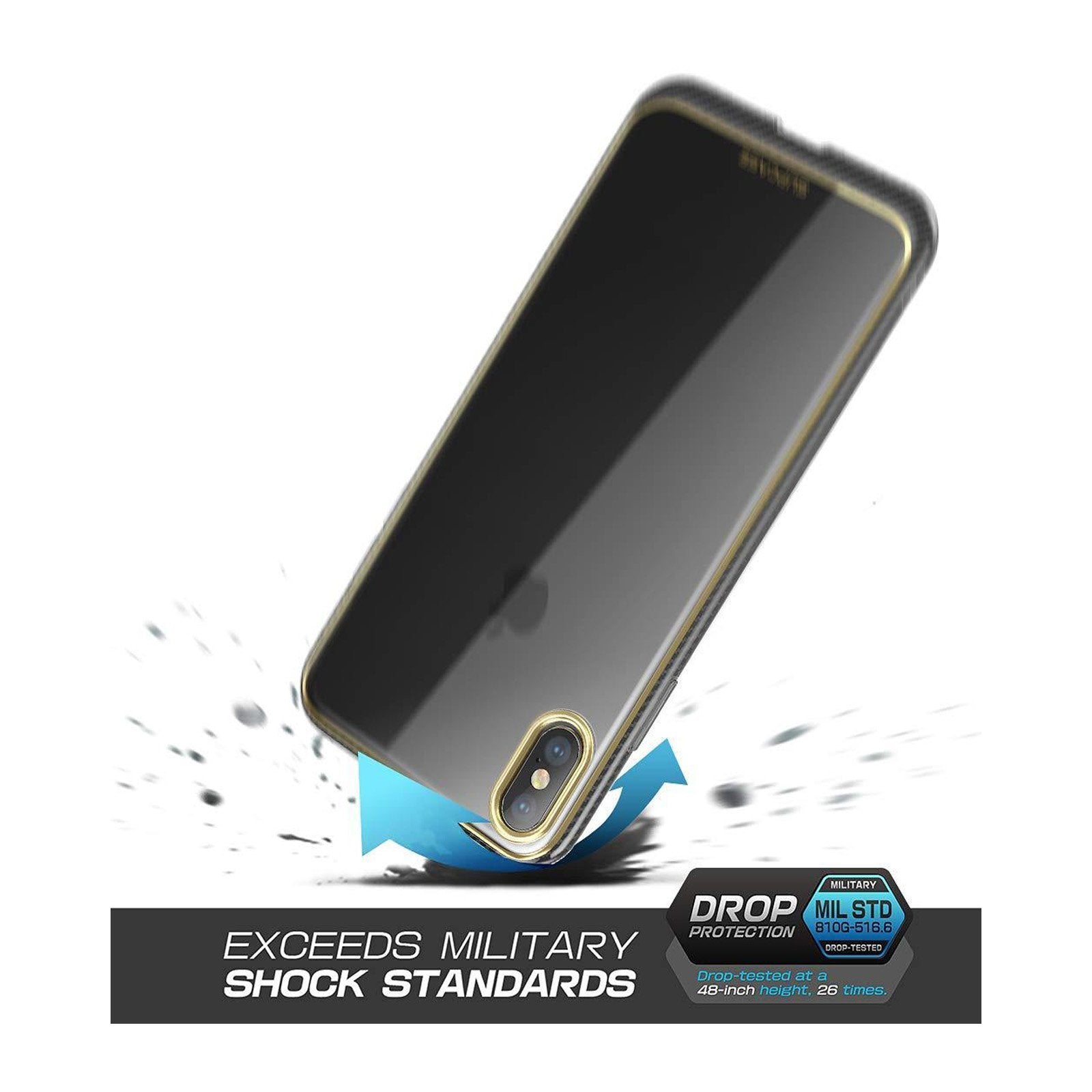 iPhone X / XS Unicorn Beetle Metro Athletic Case-Gold | SUPCASE