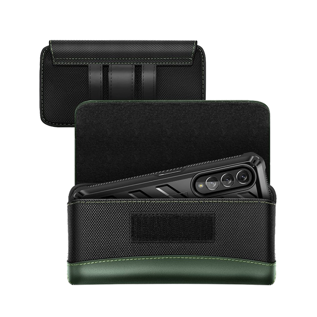 Universal Belt Clip Cell Phone Holster for Galaxy Fold and Large Phones-Green