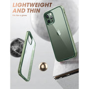 iPhone 13 Pro Max 6.7 inch Unicorn Beetle Edge Clear Bumper Case-Dark Green
