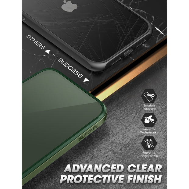 iPhone 13 Pro Max 6.7 inch Unicorn Beetle Edge Clear Bumper Case-Dark Green