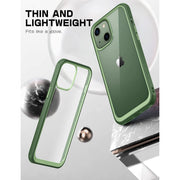 iPhone 13 6.1 inch Unicorn Beetle Style Slim Clear Case-Green