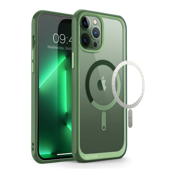 iPhone 13 Pro Max 6.7 inch Unicorn Beetle MAG Slim Clear MagSafe Case-Green iPhone 13 Pro Max 6.7 inch Unicorn Beetle MAG Slim Clear MagSafe Case-Green
