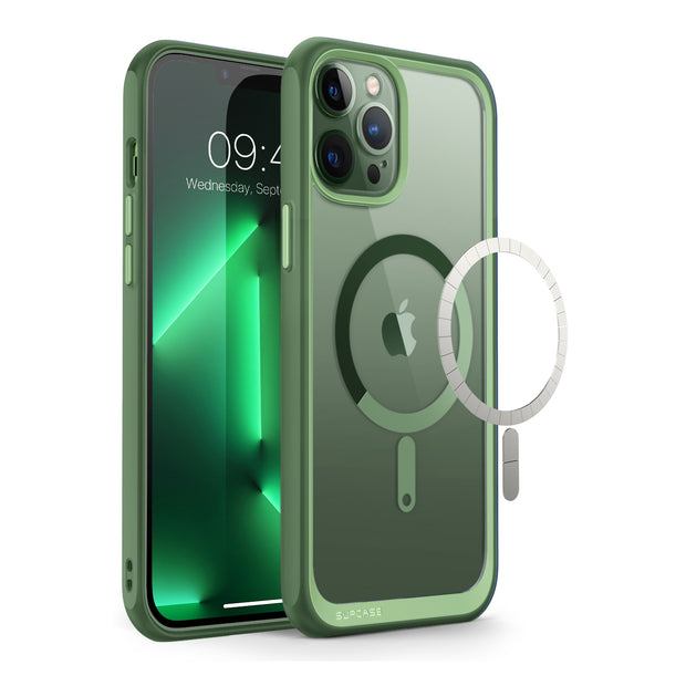 Capa Original Magsafe Iphone 13 Pro Silicone Verde Trevo