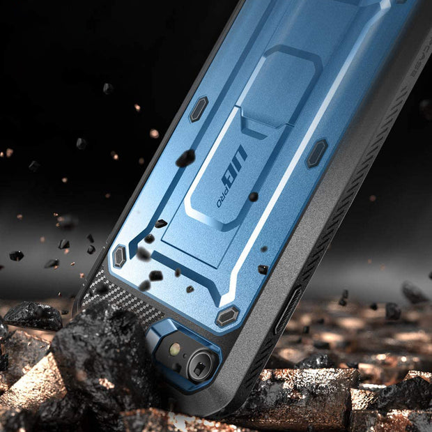 iPhone SE Unicorn Beetle Pro Full-Body Case with Kickstand-Metallic Blue