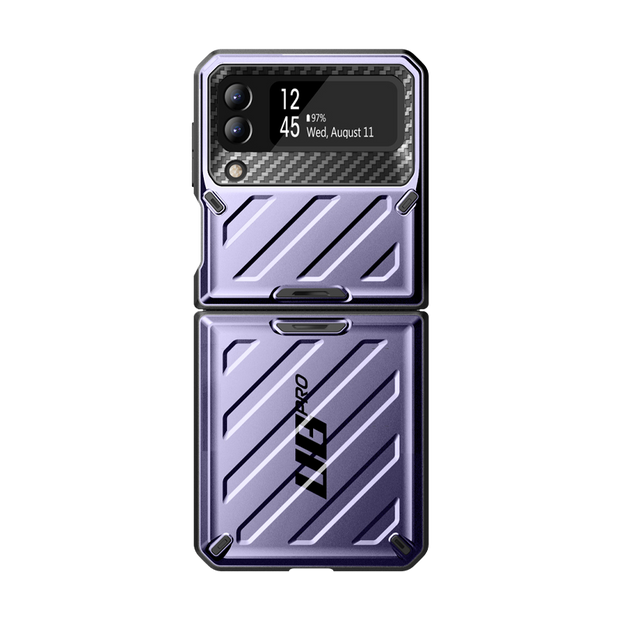 Galaxy Z Flip4 Unicorn Beetle PRO Rugged Case with Belt Clip-Metallic Purple