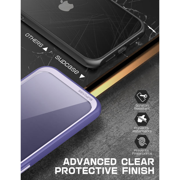 iPhone 14 Pro Max 6.7 inch Unicorn Beetle Style Slim Clear Case-Deep Purple
