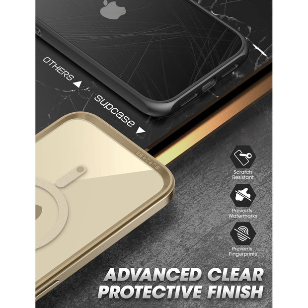 iPhone 14 Pro Max 6.7 inch Unicorn Beetle EDGE MAG with Screen Protector Clear Case-Gold