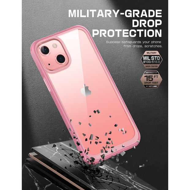iPhone 13 6.1 inch Unicorn Beetle Style Slim Clear Case-Pink