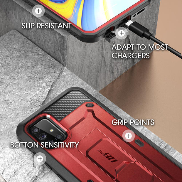 Galaxy A51 5G Unicorn Beetle Pro Rugged Case-Metallic Red