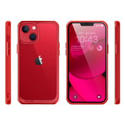 iPhone 14 6.1 inch Unicorn Beetle Style Slim Clear Case-Red