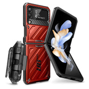 Galaxy Z Flip4 Unicorn Beetle PRO Rugged Case with Belt Clip-Metallic Red