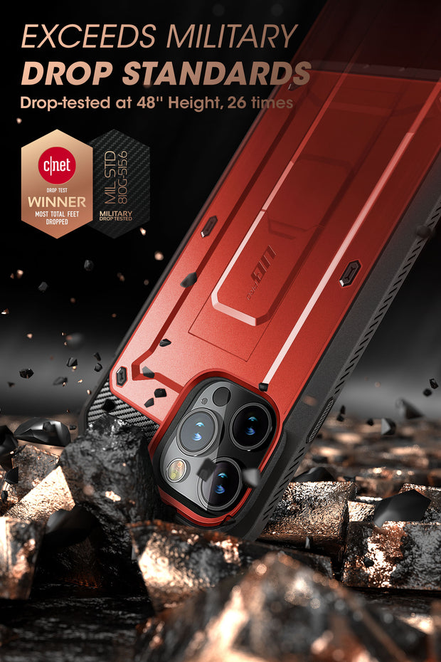 iPhone 14 Pro Max 6.7 inch Unicorn Beetle PRO Rugged Case-Metallic Red