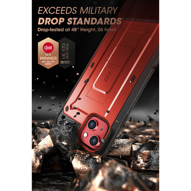 iPhone 14 6.1 inch Unicorn Beetle PRO Rugged Case-Metallic Red