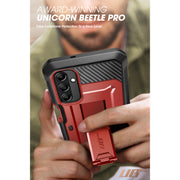 Galaxy A14 Unicorn Beetle Pro Rugged Holster Case-Metallic Red