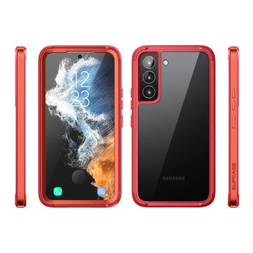 SupCase Cover Per Samsung Galaxy S22 Ultra 5g (6,8 Pollici), Custodia Protettiva Trasparente Con Cornice Sottile Con Pellicola Protezione 2022 (Nero - Foto 5