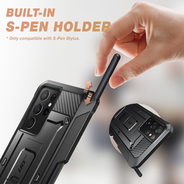 Pen Holder S21 Case With Stylus 2x Phone Case For Samsung Galaxy