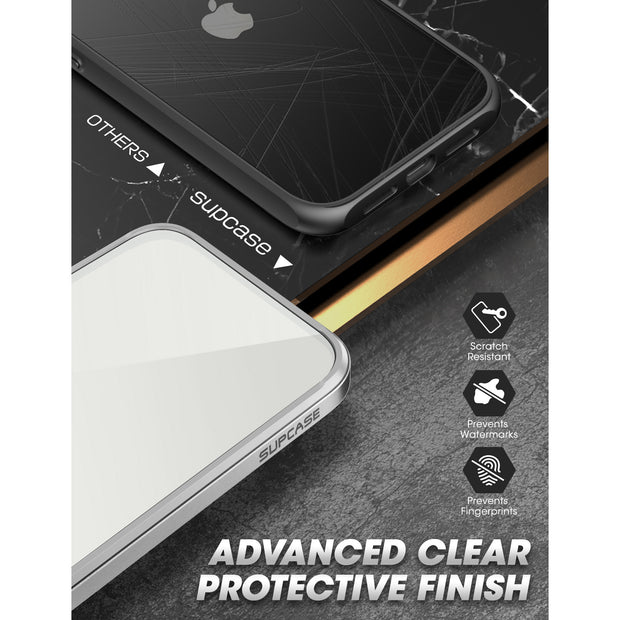iPhone 13 Pro Max 6.7 inch Unicorn Beetle Edge with Screen Protector Clear Case-Silver