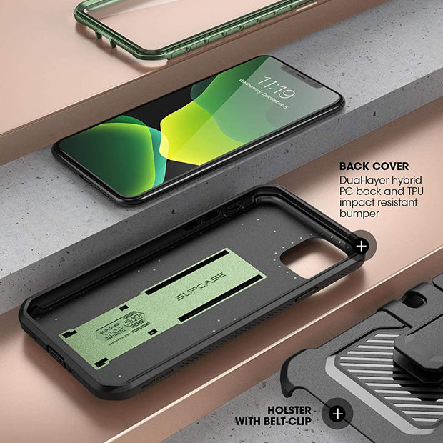 iPhone 11 Pro 5.8 inch Unicorn Beetle Pro Full Body Rugged Case-Metallic Green
