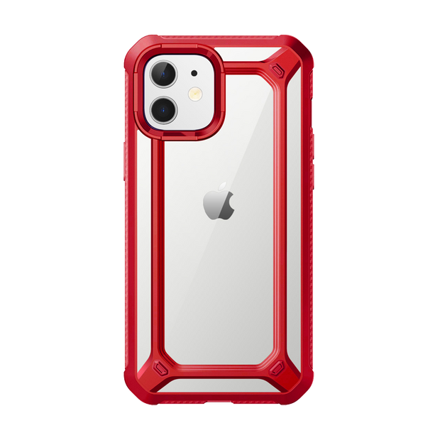 iPhone 12 mini 5.4 inch Unicorn Beetle Exo Clear Case-Red