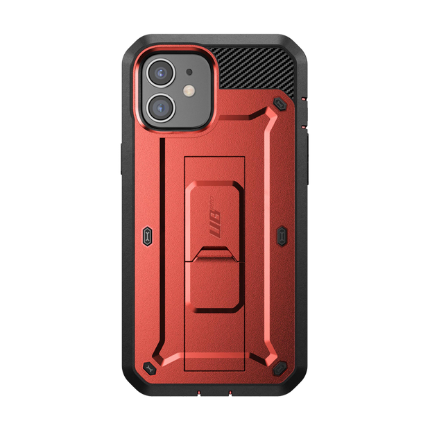 iPhone 12 6.1 inch Unicorn Beetle Pro Rugged Case-Metallic Red