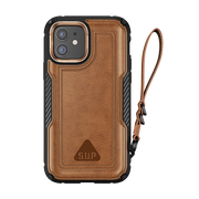 iPhone 12 6.1 inch Unicorn Beetle Royal Rugged Leather Case-Brown
