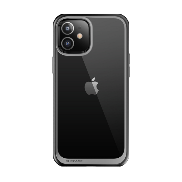 iPhone 12 6.1 inch Unicorn Beetle Style Slim Clear Case-Black