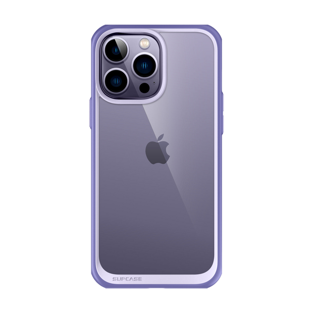iPhone 14 Pro 6.1 inch Unicorn Beetle Style Slim Clear Case-Deep Purple
