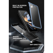 Galaxy Z Fold4 Unicorn Beetle Kickstand Case with Screen Protector-Metallic Blue