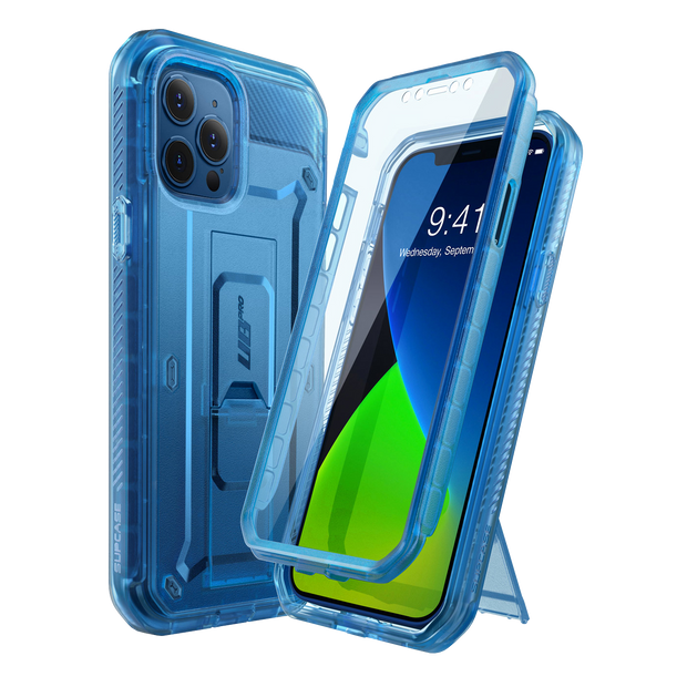 iPhone 12 Pro 6.1 inch Unicorn Beetle Pro Rugged Case-Clear Blue