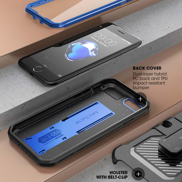 iPhone 7 / 8 Unicorn Beetle Pro Full-Body Case with Kickstand-Dark Blue