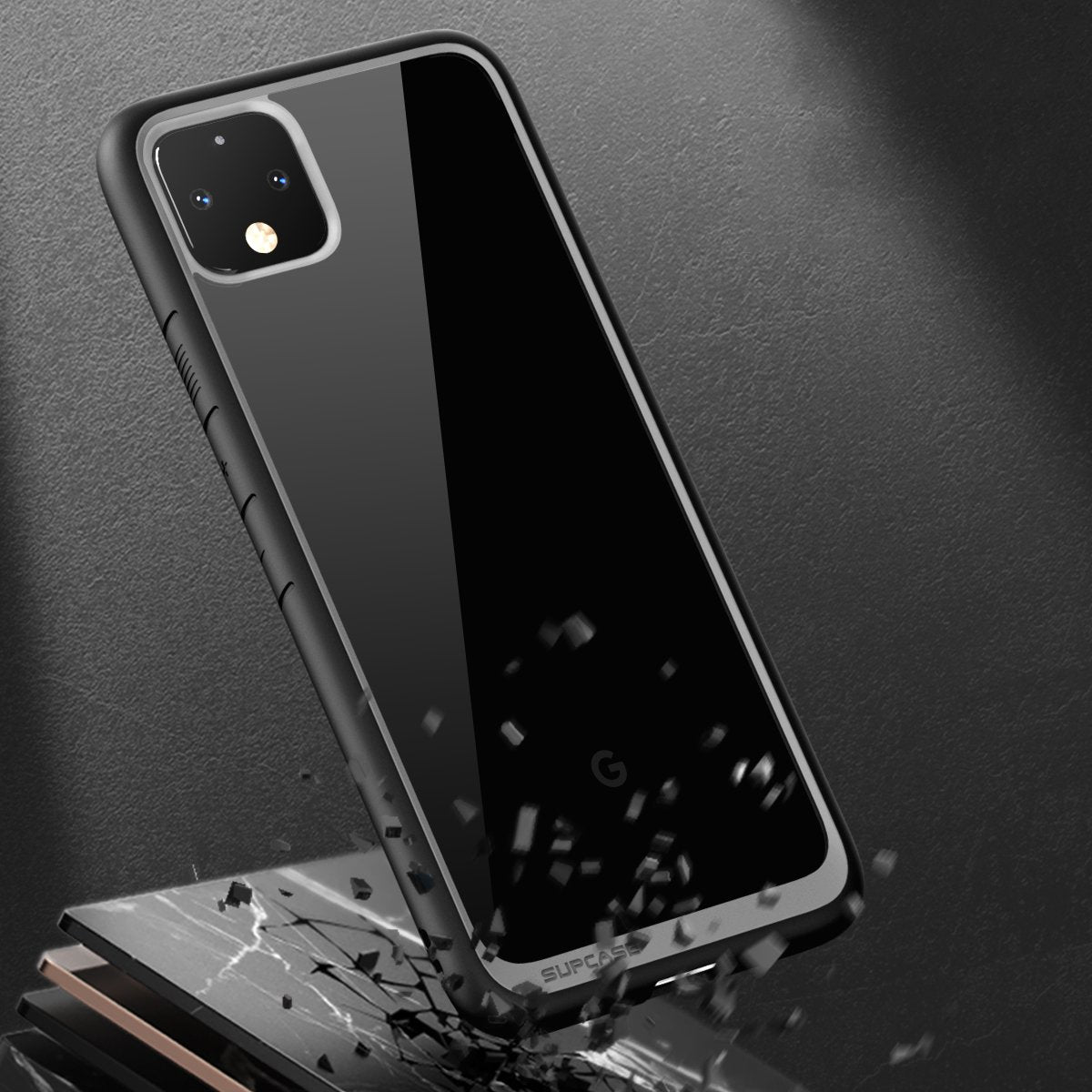 Google Pixel 4 Unicorn Beetle Style Clear Case-Black | SUPCASE