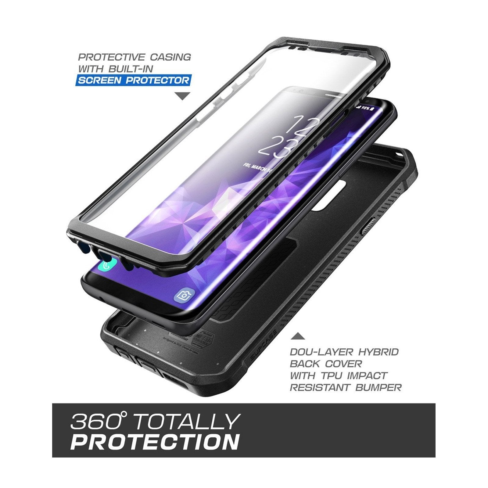 Galaxy S9 Unicorn Beetle Pro Full Body Rugged Holster Case-Black
