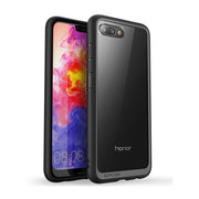 Huawei Honor 10 Unicorn Beetle Style Clear Case with TPU Bumper-Black