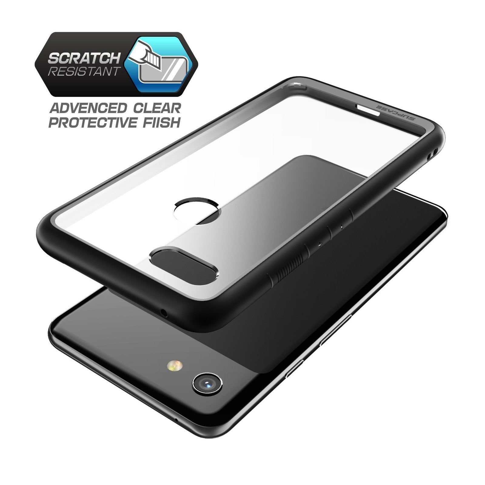 Google Pixel 3a Unicorn Beetle Style Clear Case-Black | SUPCASE