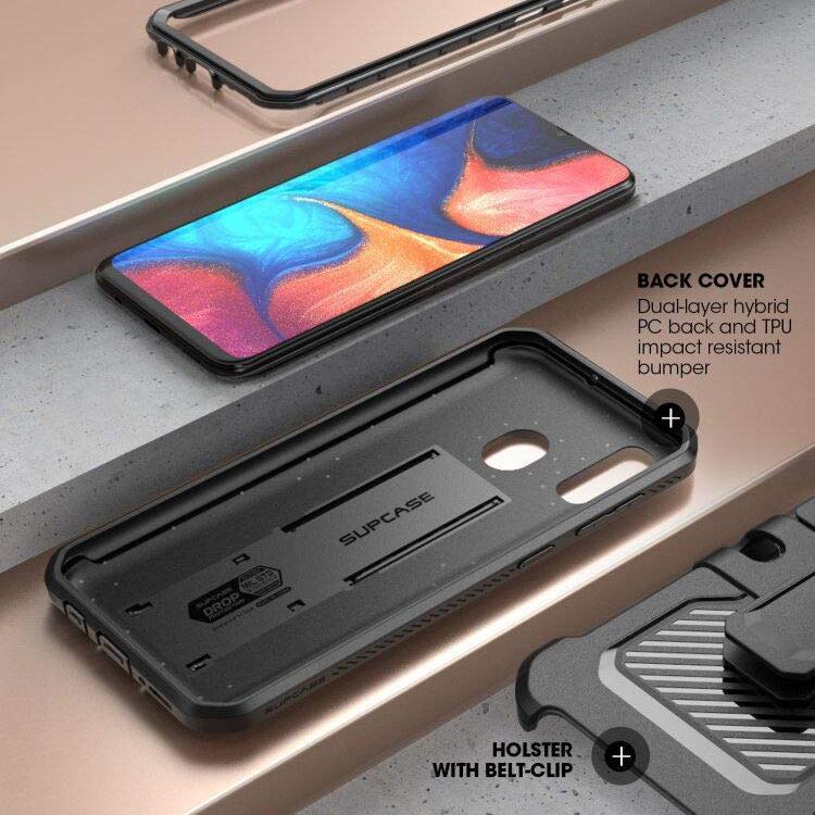 Galaxy A20 / A30 Unicorn Beetle Pro Rugged Holster Case-Black