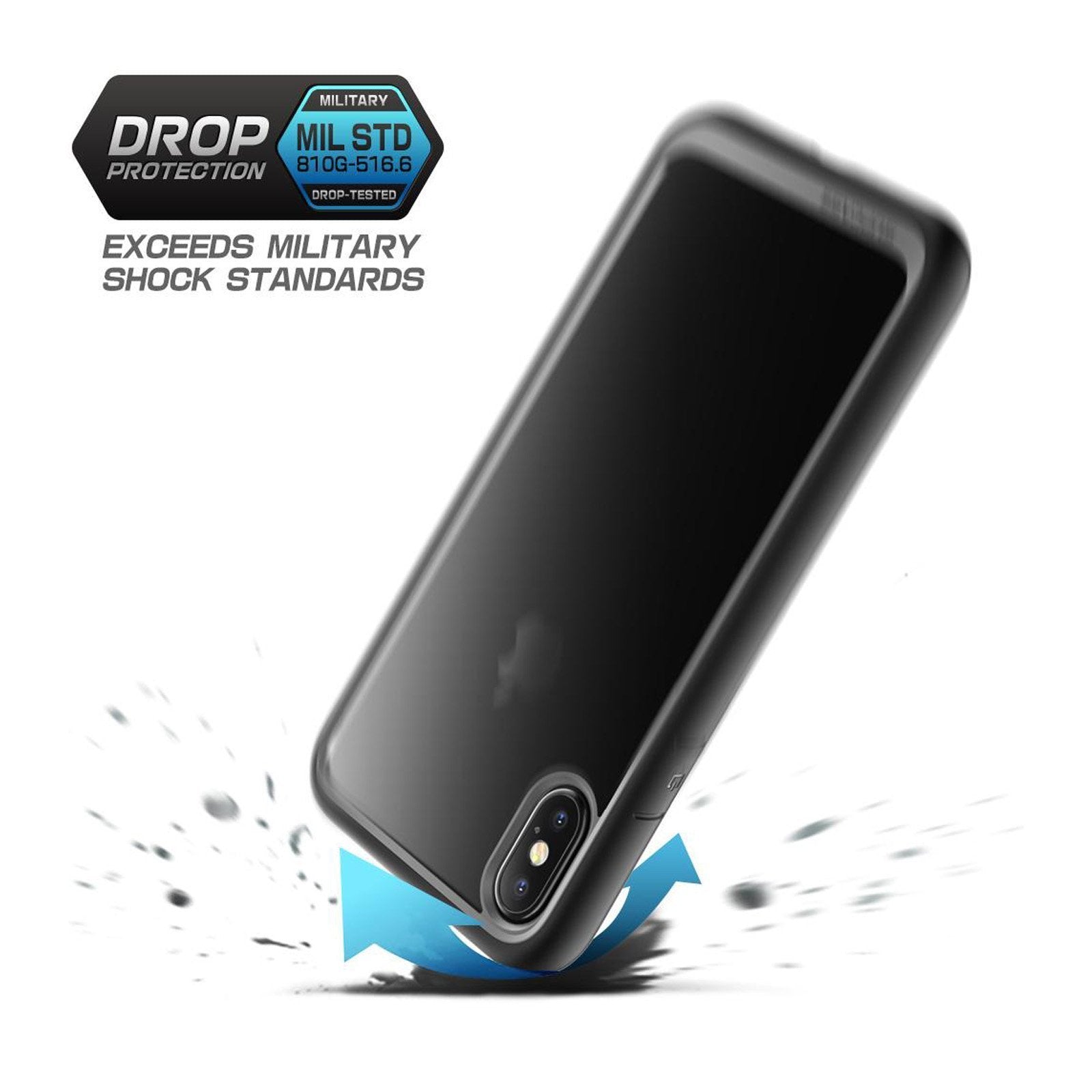 iPhone X / XS Unicorn Beetle Style Slim Clear Case-Black | SUPCASE
