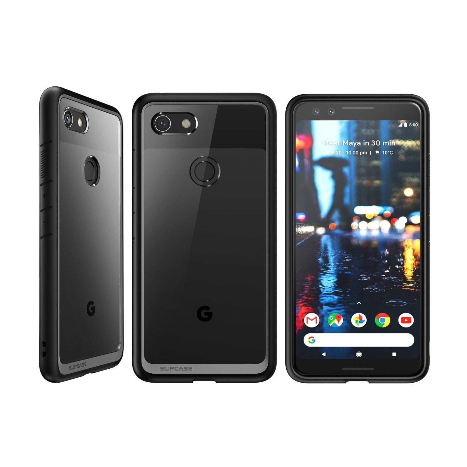 Google Pixel 3a Unicorn Beetle Style Clear Case-Black | SUPCASE
