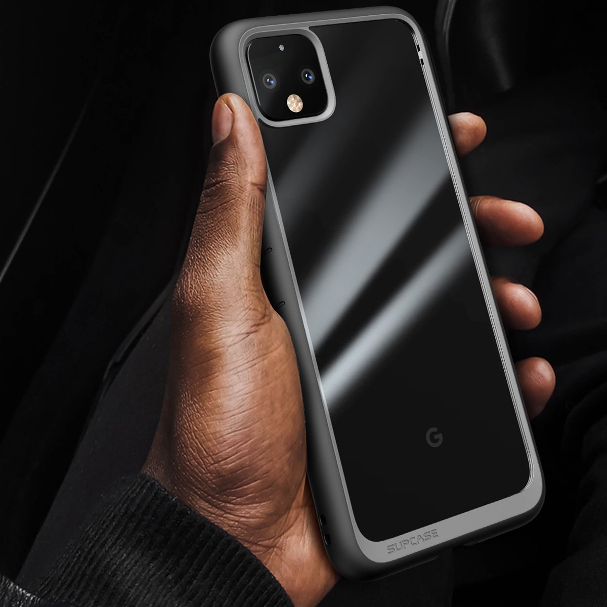 Google Pixel 4 Unicorn Beetle Style Clear Case-Black | SUPCASE