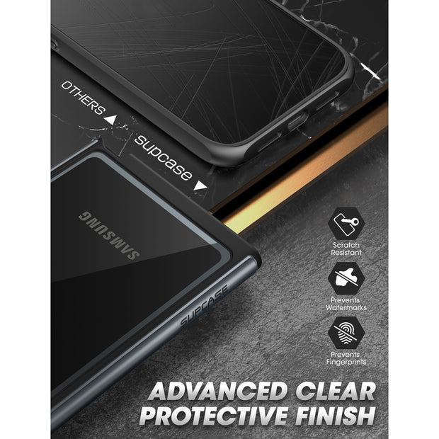 Vaku ® Samsung Galaxy S22 Ultra Cheron Leather Electroplated Soft TPU –