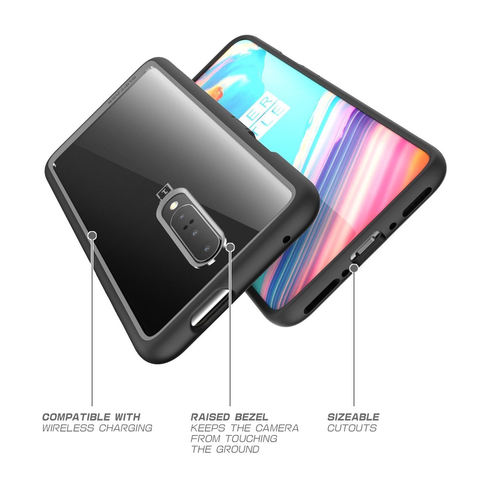 OnePlus 7 Pro Unicorn Beetle Style Slim Clear Case-Black | SUPCASE