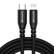 5 ft USB-C Fast Charge Lightning Cable for Apple Devices-Black