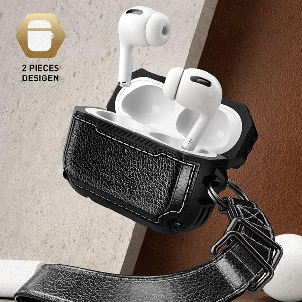 Apple AirPods Pro Unicorn Beetle Royal Rugged Leather Case-Black