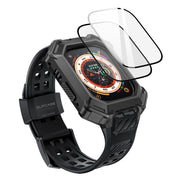Apple Watch Ultra Unicorn Beetle PRO XT Rugged Metal Watch Band Case (49mm)-Black