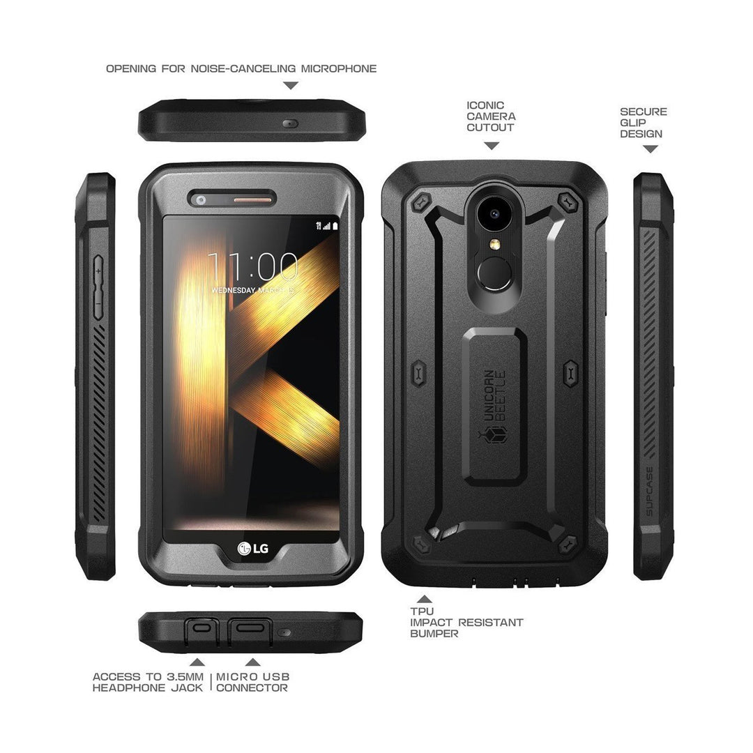 LG K20 Plus Unicorn Beetle Pro Full Body Rugged Case-Black | SUPCASE