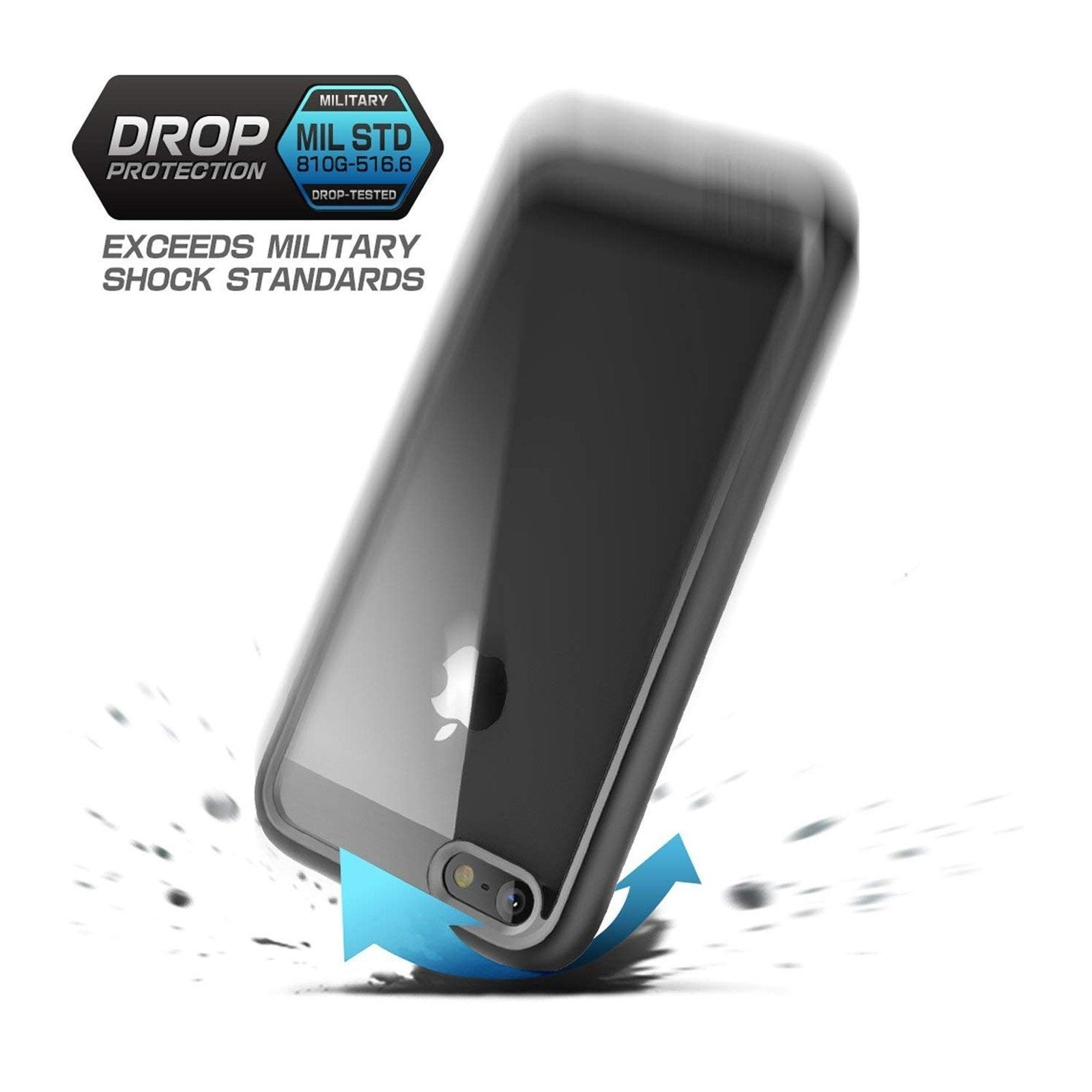 iPhone 5 / 5s / SE Unicorn Beetle STYLE Slim Clear Case-Black