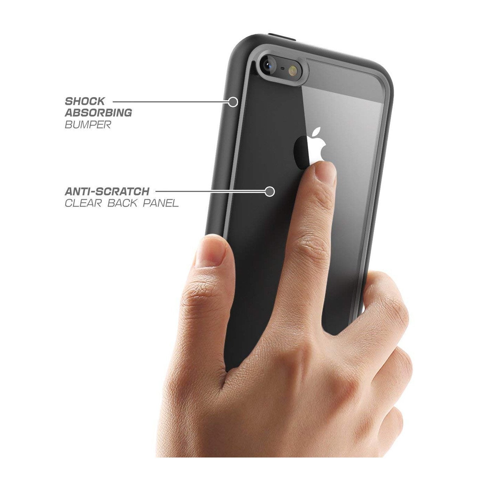 iPhone 5 / 5s / SE Unicorn Beetle STYLE Slim Clear Case-Black