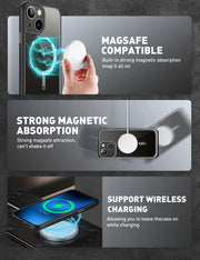 iPhone 14 Plus 6.7 inch Unicorn Beetle MAG Slim Clear MagSafe Case-Black