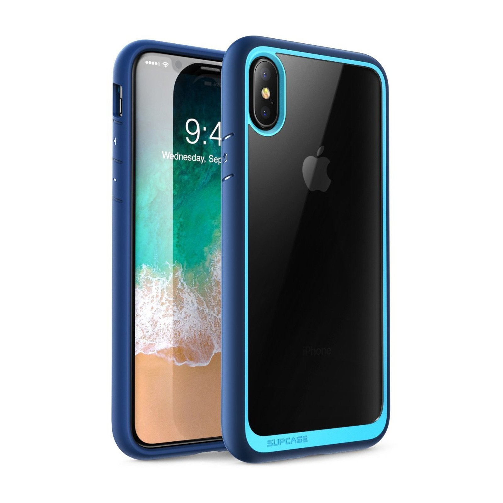 iPhone X / XS Unicorn Beetle Style Slim Clear Case-Navy | SUPCASE