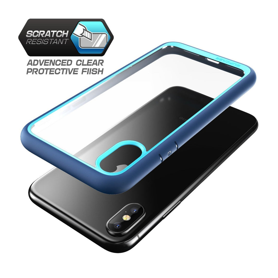 iPhone X / XS Unicorn Beetle Style Slim Clear Case-Navy | SUPCASE